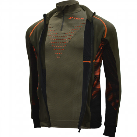 Арт : COMPASS<BR>(Техническая Кофта)<br>Цвет: Хаки<br>От +25° До -10° — изображение 2