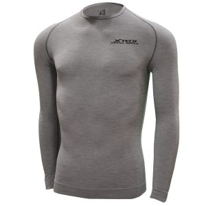 Арт : MERINO TECH<BR>(Джемпер для мужчин и женщин)<br>(Английская шерсть мериноса)<br>Цвет: Серый меланж<BR>От +15° До -30°